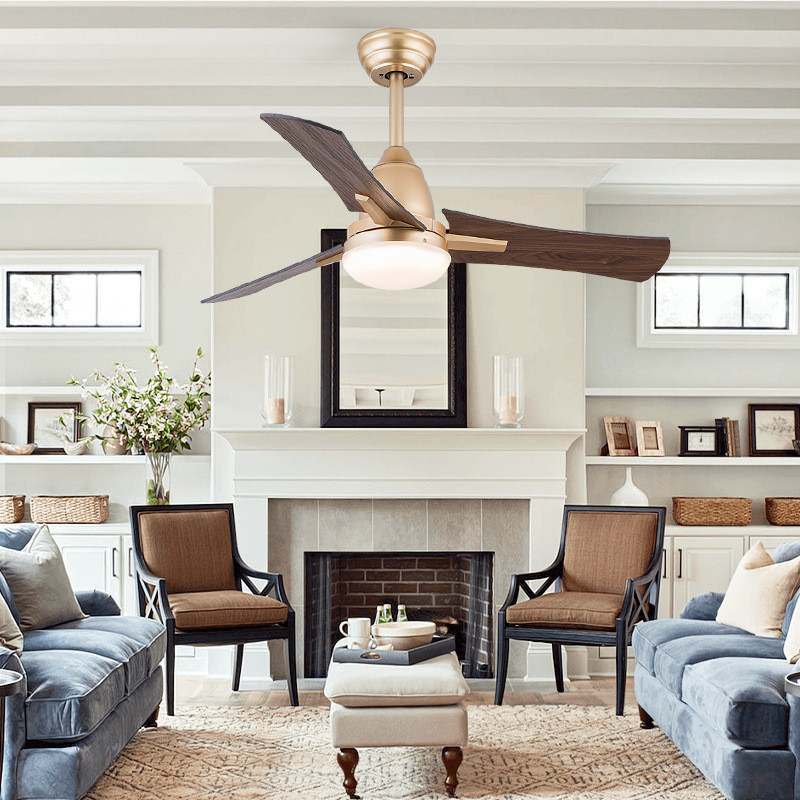 Wholesale   42 Inch High Power 3 Blades Wooden Ceiling Fan With Light And Remote Control