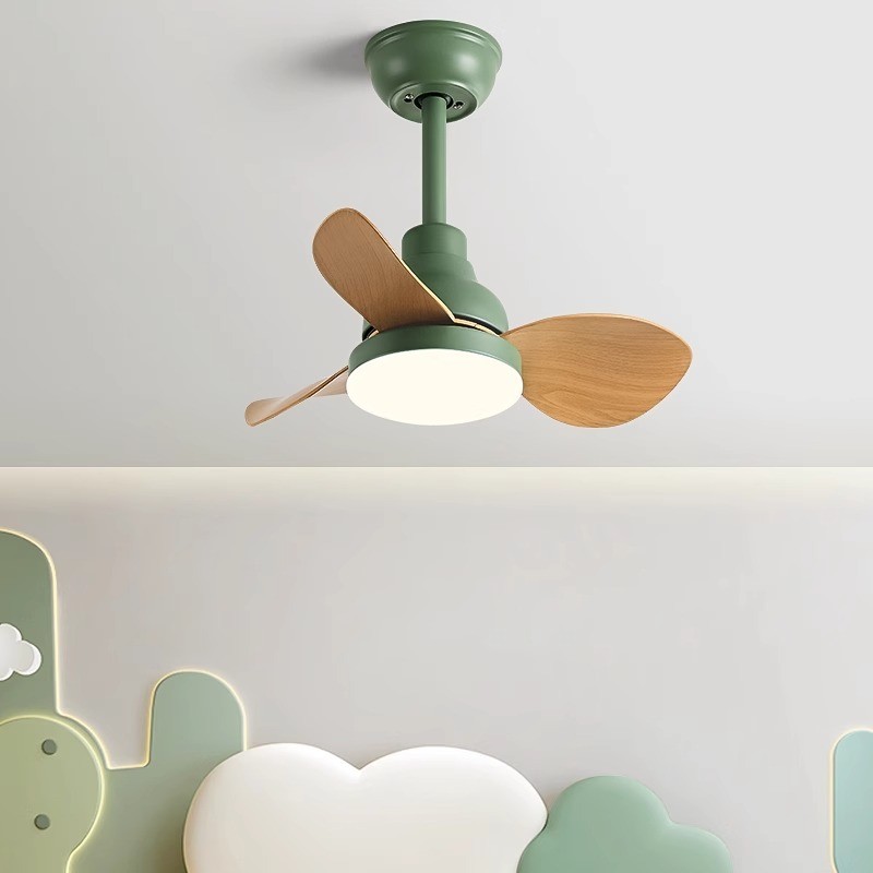 wholesale  Solid Wood Ceiling Fan 22 inch Silent Fan Pendant Light Variable Frequency