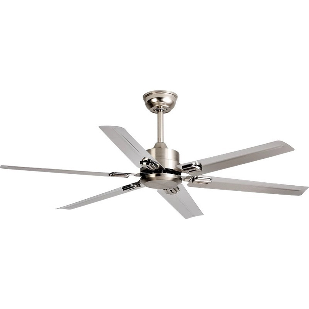 NEW Style 48 52 56 Inches Dc Ac Modern Indoor Energy Efficient Stainless Steel / Wood Blades Ceiling Fan With Led Light