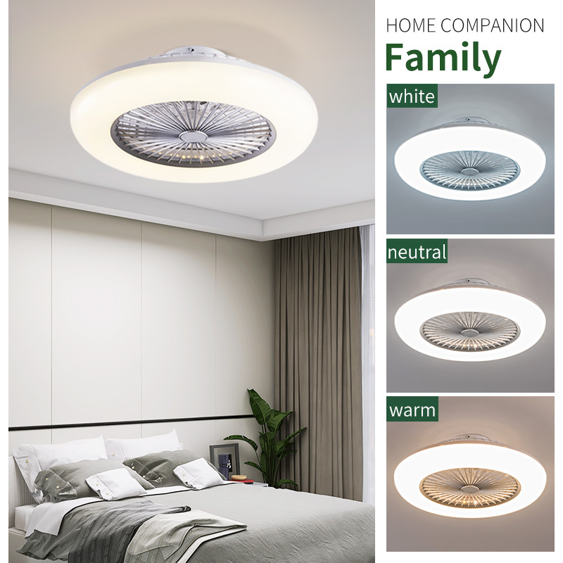 Manufacturer Minimalist Style Fresh and Natural Style with Any Scene Household Universal Bright LED Ceiling Fan