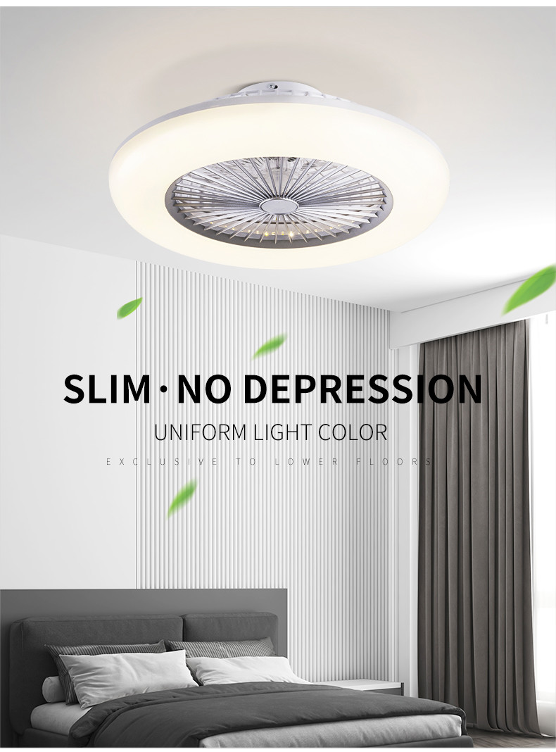 Manufacturer Minimalist Style Fresh and Natural Style with Any Scene Household Universal Bright LED Ceiling Fan