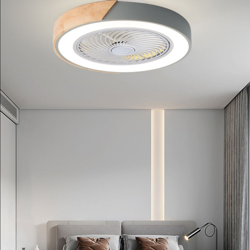 Manufacturer Residential Dimmable Light Remote Control Acrylic Modern Led Wood Ceiling Fan