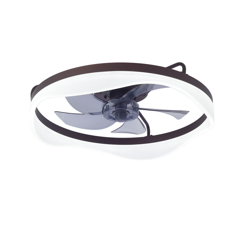 Wholesale factory Modern LED Ceiling Fan Lamp for Bedroom with Mute Frequency Conversion 110V-220V Japanese American Regulations Iron Wood Body
