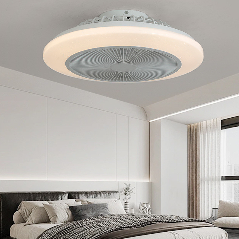 Factory Modern Design LED Ceiling Light with Remote Control Fan E27 for Luxury Indoor Decor in Bedroom Hotel ABS Lamp Body Living Room