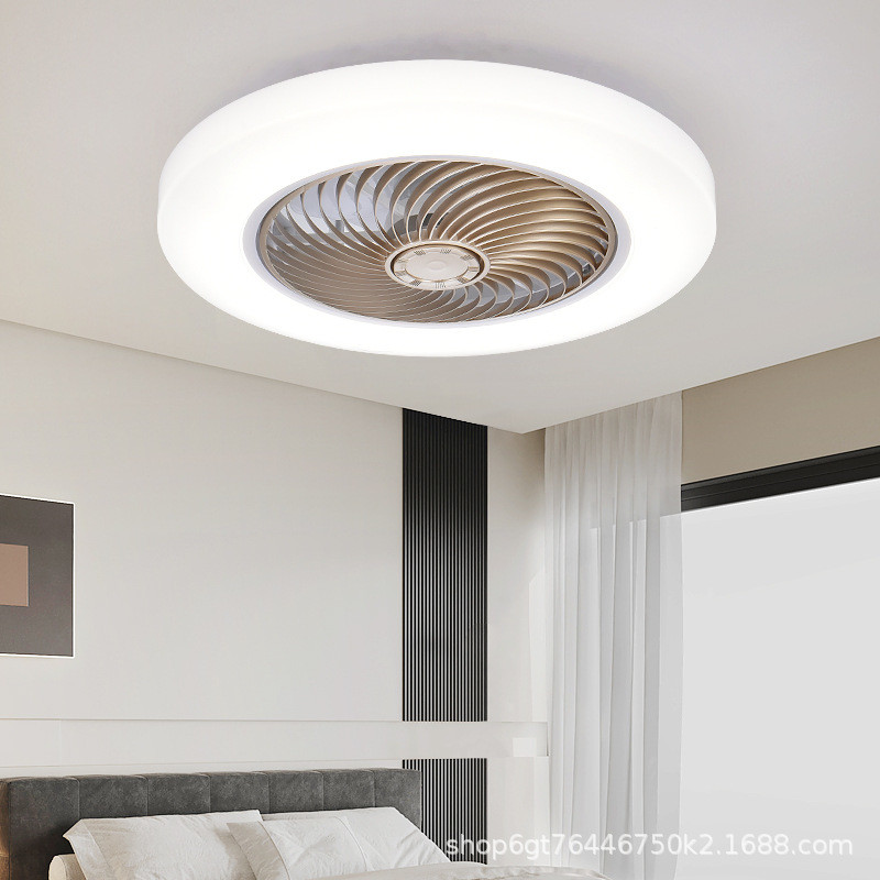 wholesale  Modern LED Ceiling Fan with Light 3 Speeds and 3 Color Timings Dimmable AC Motor Remote Control for Living Room