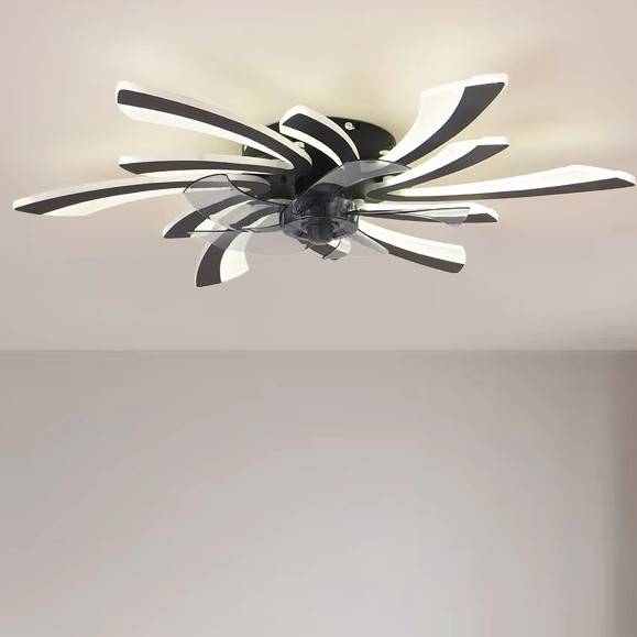 wholesale  Morden Light Luxury Living Room Ceiling Fan Lamp Bedroom Ceiling Fan Light High End Electric Fan Integrated Lamp