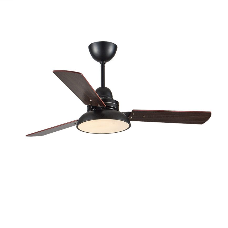 Wholesale Factory 48'' Wood Blade Black White Green Grey Body Fan with Light