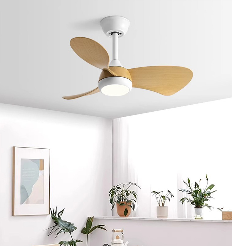 Factory 38-Inch Modern LED Ceiling Fan with 3 Blades DC Motor Remote Control Switch Project Installation for Living Room Interiors