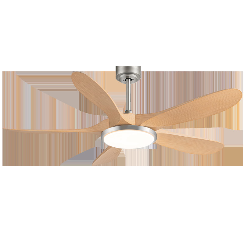 Manufacturer 56-Inch Modern Ceiling Fan With 5 ABS Blades And Iron Lamp Body DC Motor Remote Control For Living Room