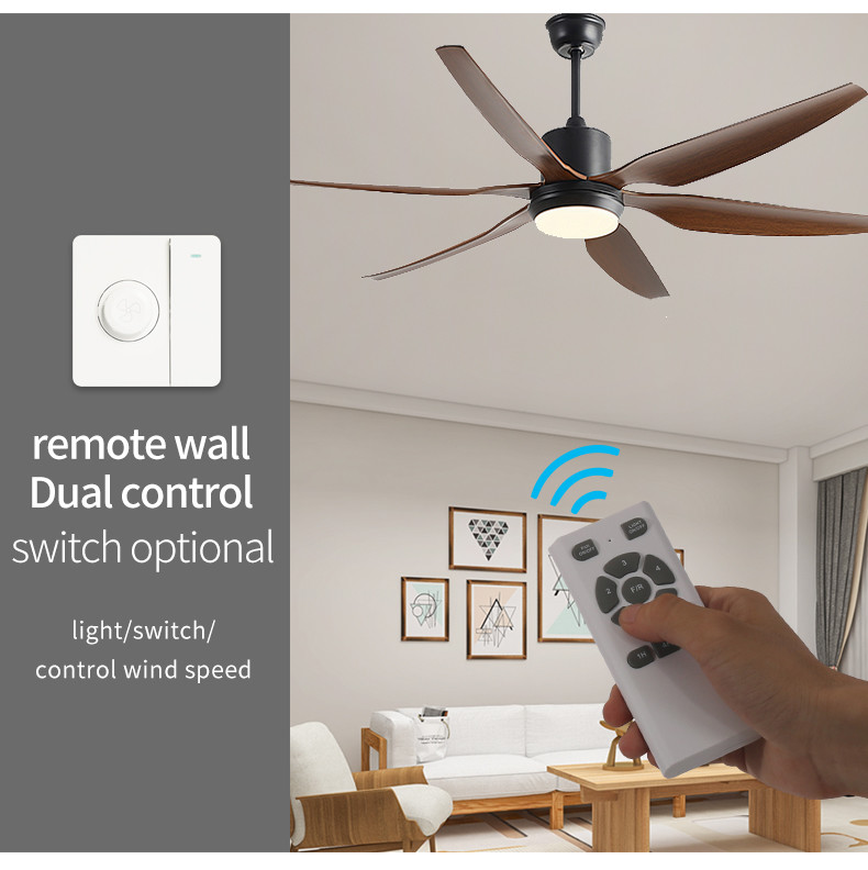 Factory 66 Inch Indoor Decorative Ceiling Fan With Led Light 3 Colour Change Fan With Light