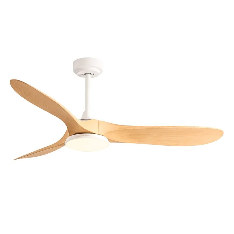 Manufacturer 52-Inch Ceiling Fan with Light Remote Controlled Black ABS Blades for Home Decor for Living Room Plastic Material