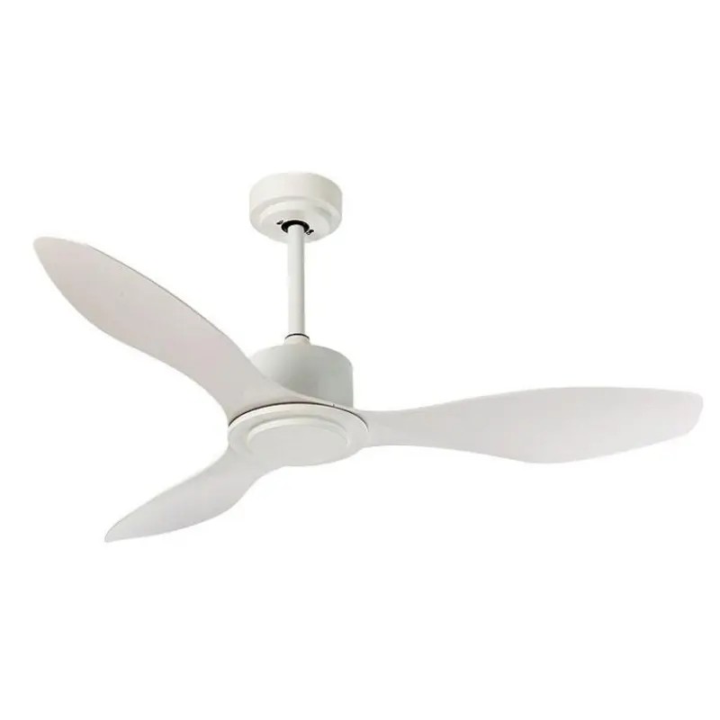Factory Modern 42 Inch ABS Ceiling Fan with Wood Color Black Blades and White Motor Remote Control No Lamp AC Motor
