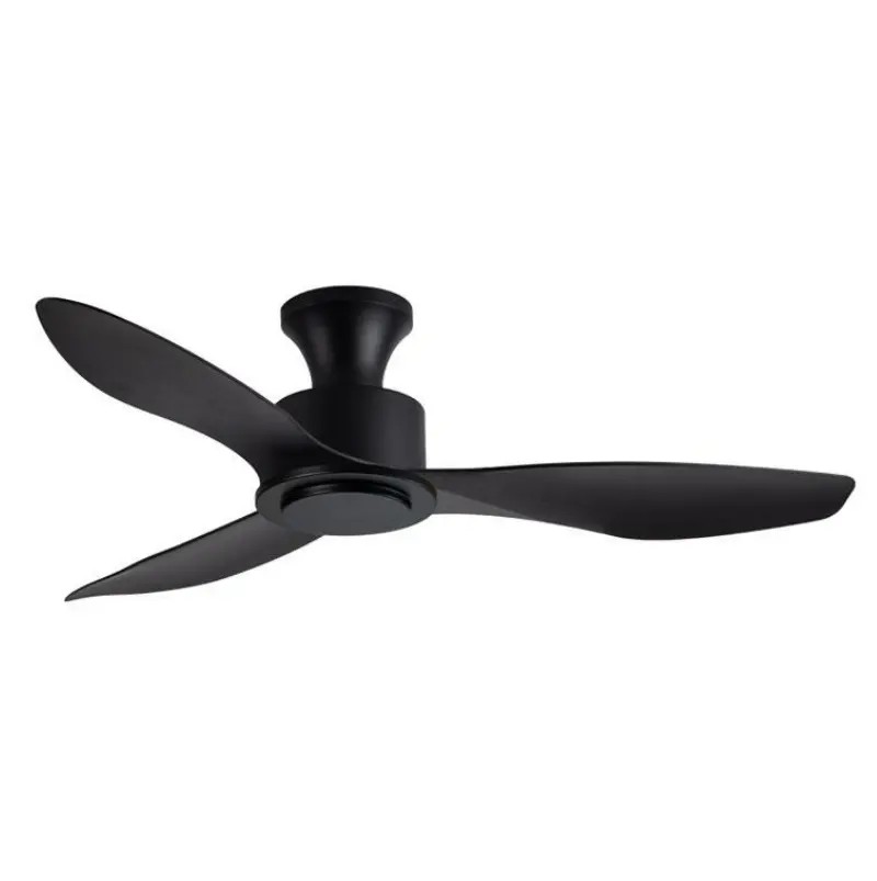 Factory Modern 42 Inch ABS Ceiling Fan with Wood Color Black Blades and White Motor Remote Control No Lamp AC Motor