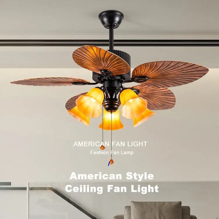 Manufacturer 52 Inch Luxury Indoor ABS Living Room Bedroom Minimalist Stylish Zipper Ceiling Fan