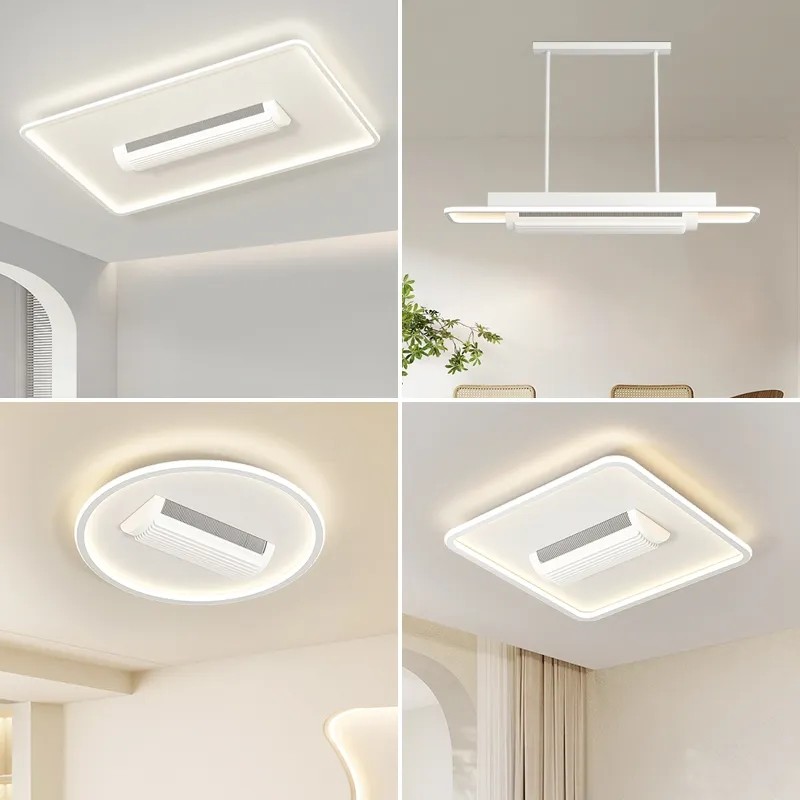 Wholesale factory Model 1631B Plastic Bladeless Ceiling Fan with Light DC Motor Remote Control for Living Room Installation