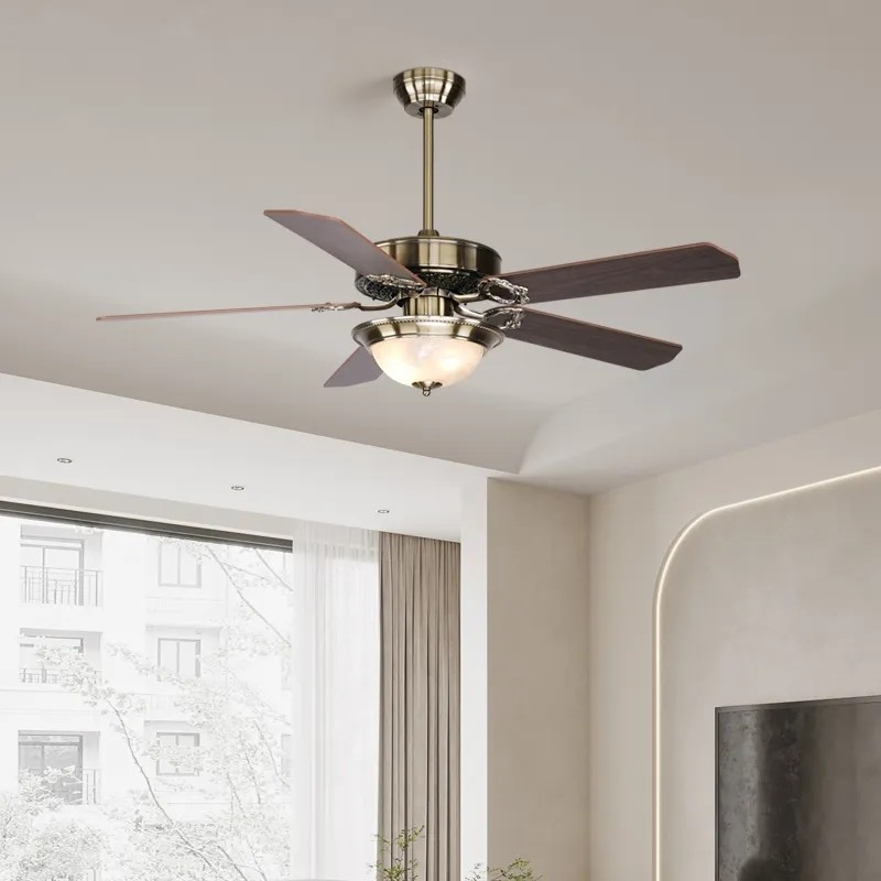 wholesale   HFBH Model 281 52 Inch Classic American Design Bronze Color 110V 220V Fan Light