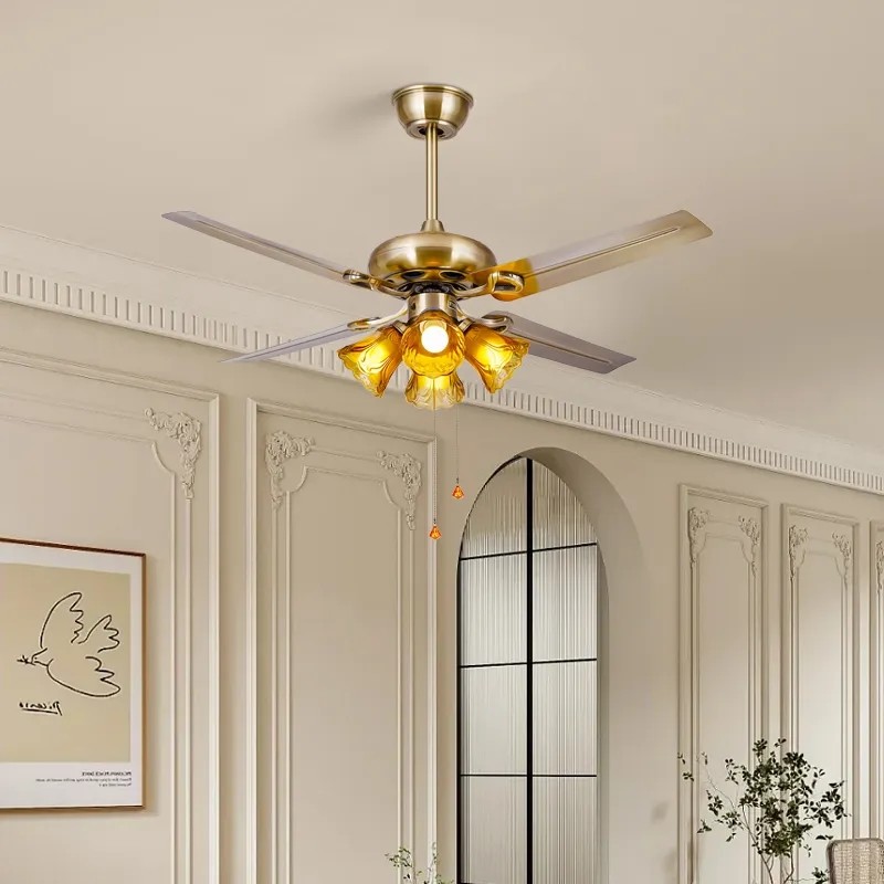 wholesale   HFBH Model 291 48'' Metal Blade Chrome Nickel Color Classic US Design Fan Light