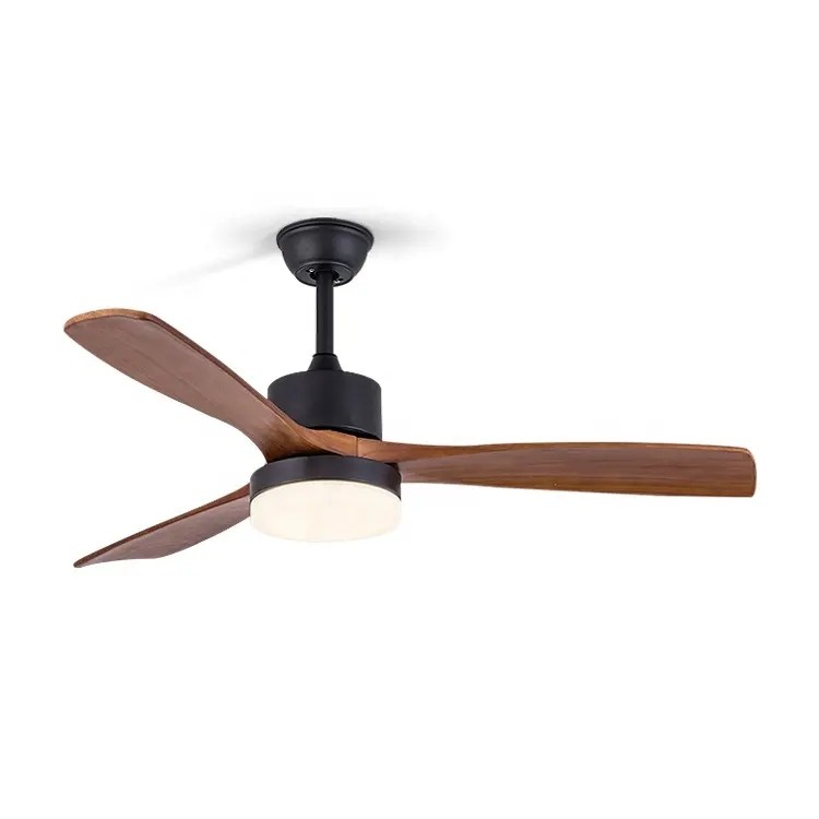 Wholesale factory Nordic Decor Forward Reverse 3 Blades Ceiling Fan Light With Remote Control Wooden 42 Inch