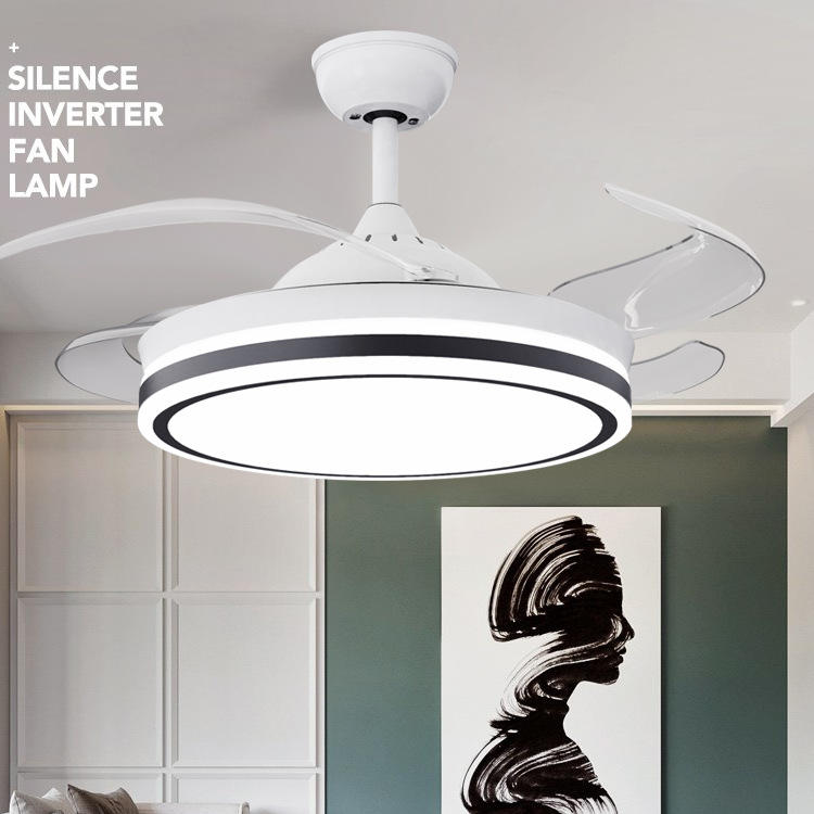 Manufacturer 42-Inch Modern Simple LED Fan Lamp with for Bluetooth Frequency Conversion 110V-220V Wide Pressure for Living Room