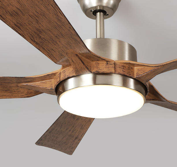 Factory Minimalist 52-inch Ceiling Fan With LED Light 5 Blades Remote Control