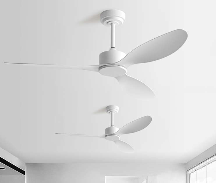 Manufacturer White Outdoor Ceiling Fan Plastic Blade Dc Motor Smart Waterproof Ceiling Fan with Remote Control