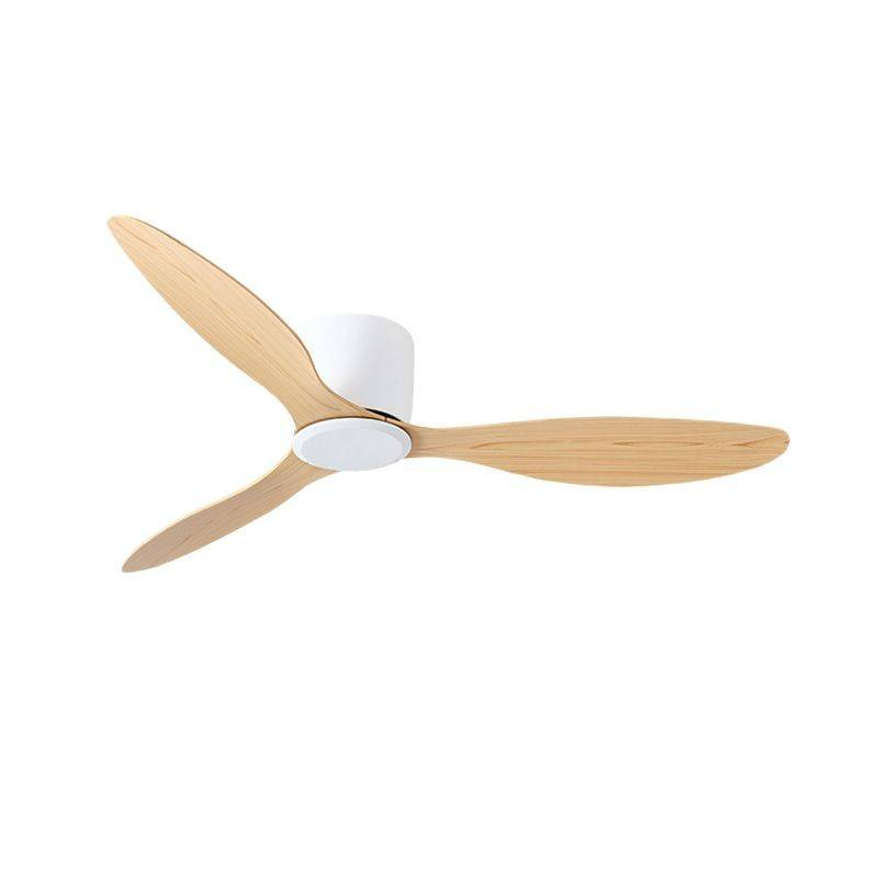 Wholesale factory Led Ceiling Fan Wood Plastic Blades Flush Mount Ceiling Fan With Remote