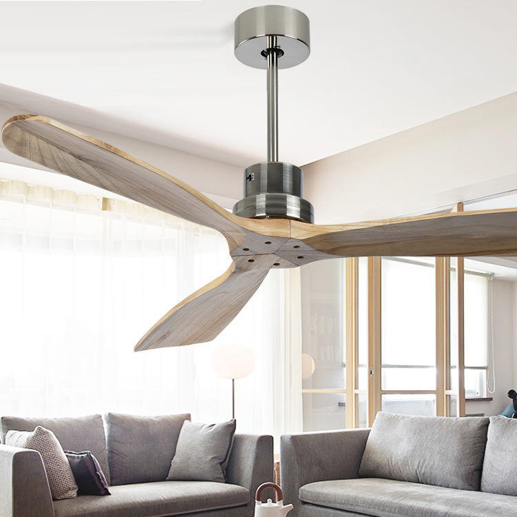 Wholesale factory Ceiling Fan Modern Wooden Dc Motor Ceiling Fan with Remote