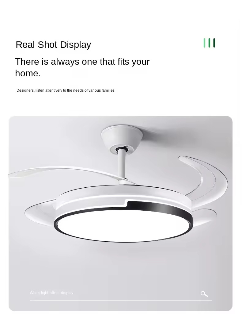 Factory Intelligent Led Ceiling Fan Modern Decorative 3 Color Led Light Smart Remote Control Invisible Ceiling Fan