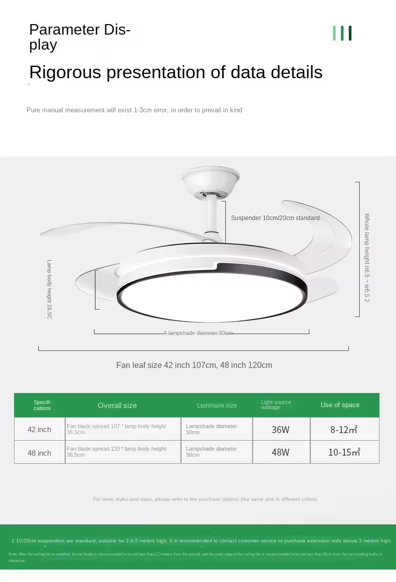 Factory Intelligent Led Ceiling Fan Modern Decorative 3 Color Led Light Smart Remote Control Invisible Ceiling Fan