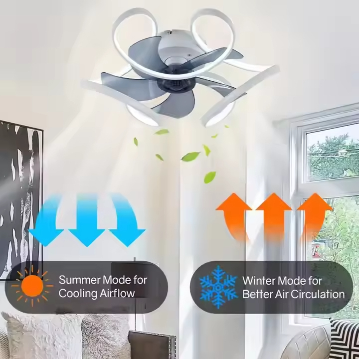 Manufacturer Ceiling Fan Light Bedroom Light Fan Integrated Restaurant Ceiling Lights Creative Modern Invisible Fan Chandelier