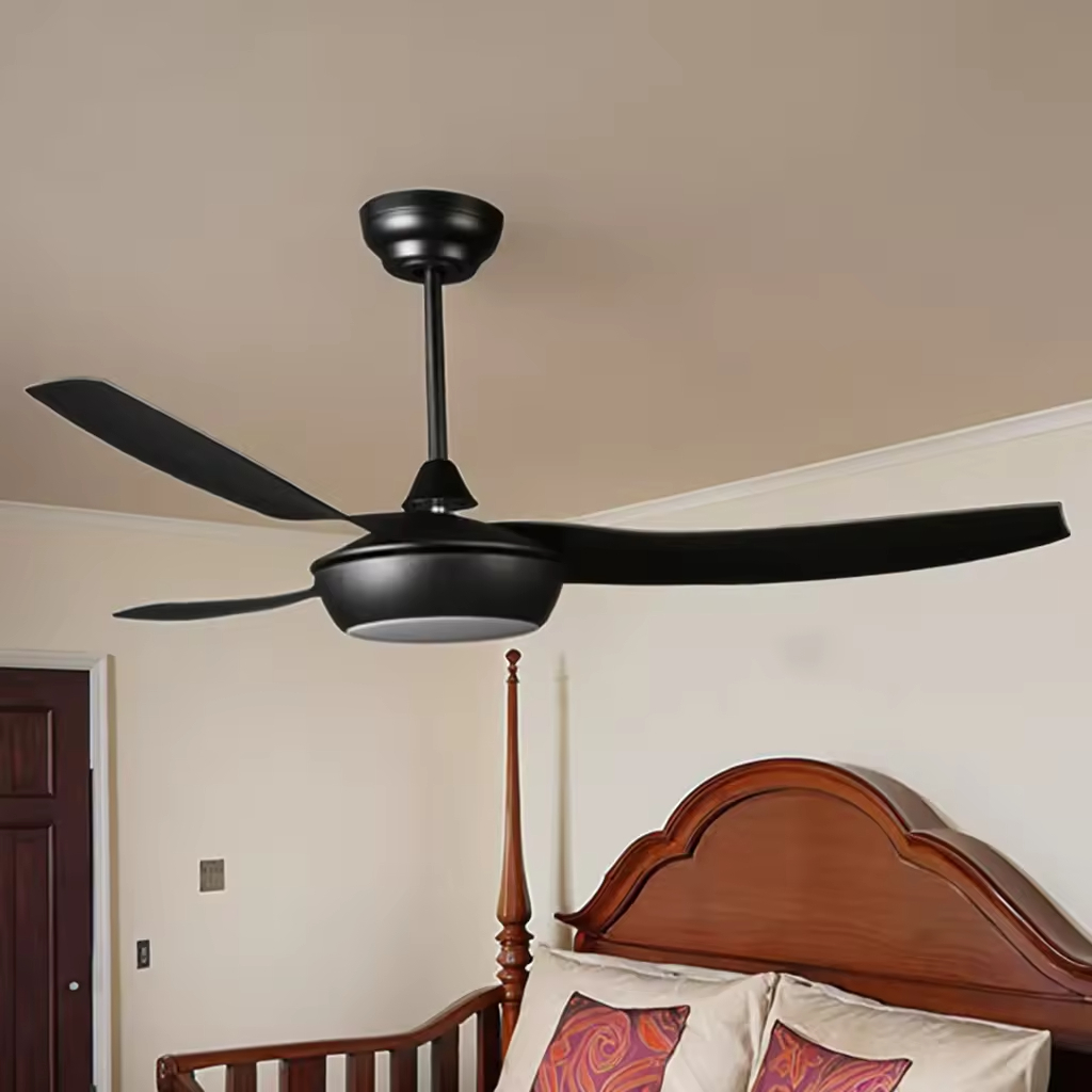 Wholesale  Modern Design 120v-220v Indoor LED Ceiling Fan Light with DC Motor ABS Body & Remote Control Energy Efficient for Home Office