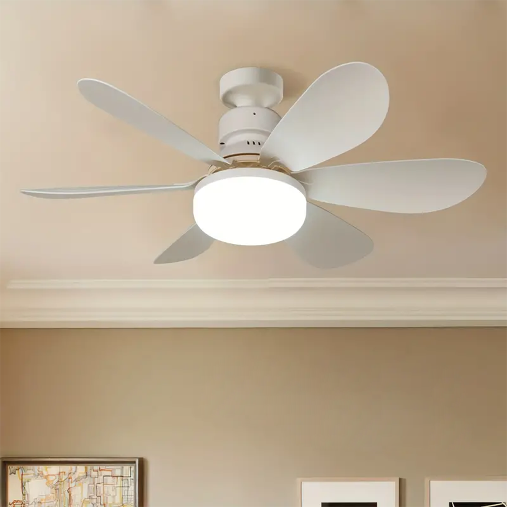 Wholesale   Socket Fan Light with Remote E27 Base 20.5'' Small Screw in Ceiling Fans with Lights 3 Speeds and 3 Color Dimmable Fan Light Bulb