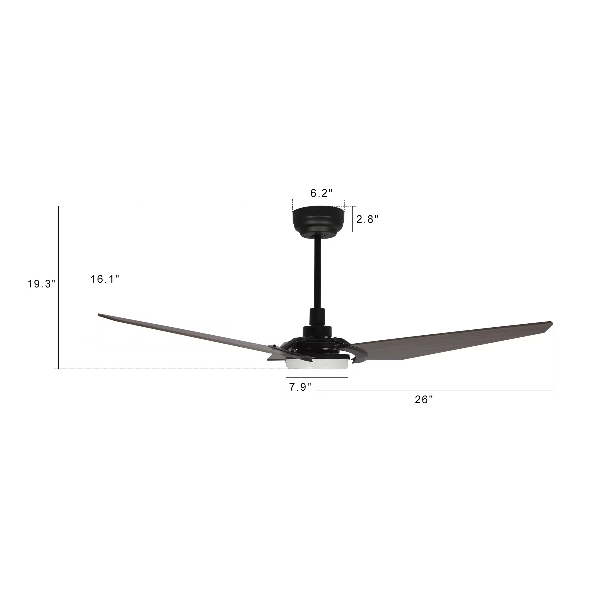52 Inch Ceiling Fan With Light For Dining Room Lighting Decoration Led Ceiling Fan Light