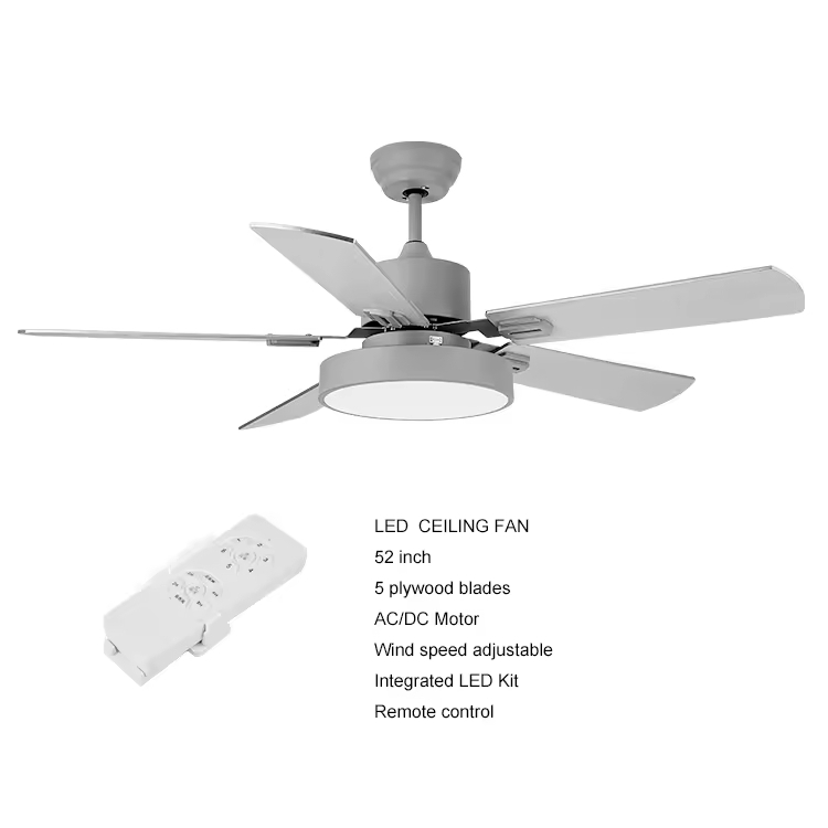 Wholesale   Contemporary Home Decorative Lighting LED Fan Ceiling Fan with Light & Remote Control