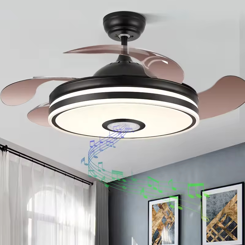Adopter Fan with Light Household Looking Bedroom Ceiling Fan with Light Led for Home