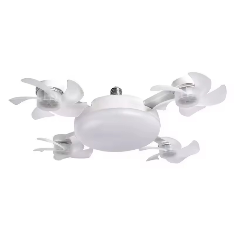 wholesale   Shaped Fan Lamp Socket Fan Light with Remote Control Ceiling Fan with Light E27 Ceiling Drone Light for Home