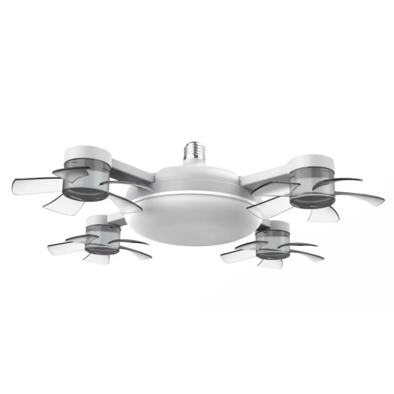 wholesale   Shaped Fan Lamp Socket Fan Light with Remote Control Ceiling Fan with Light E27 Ceiling Drone Light for Home