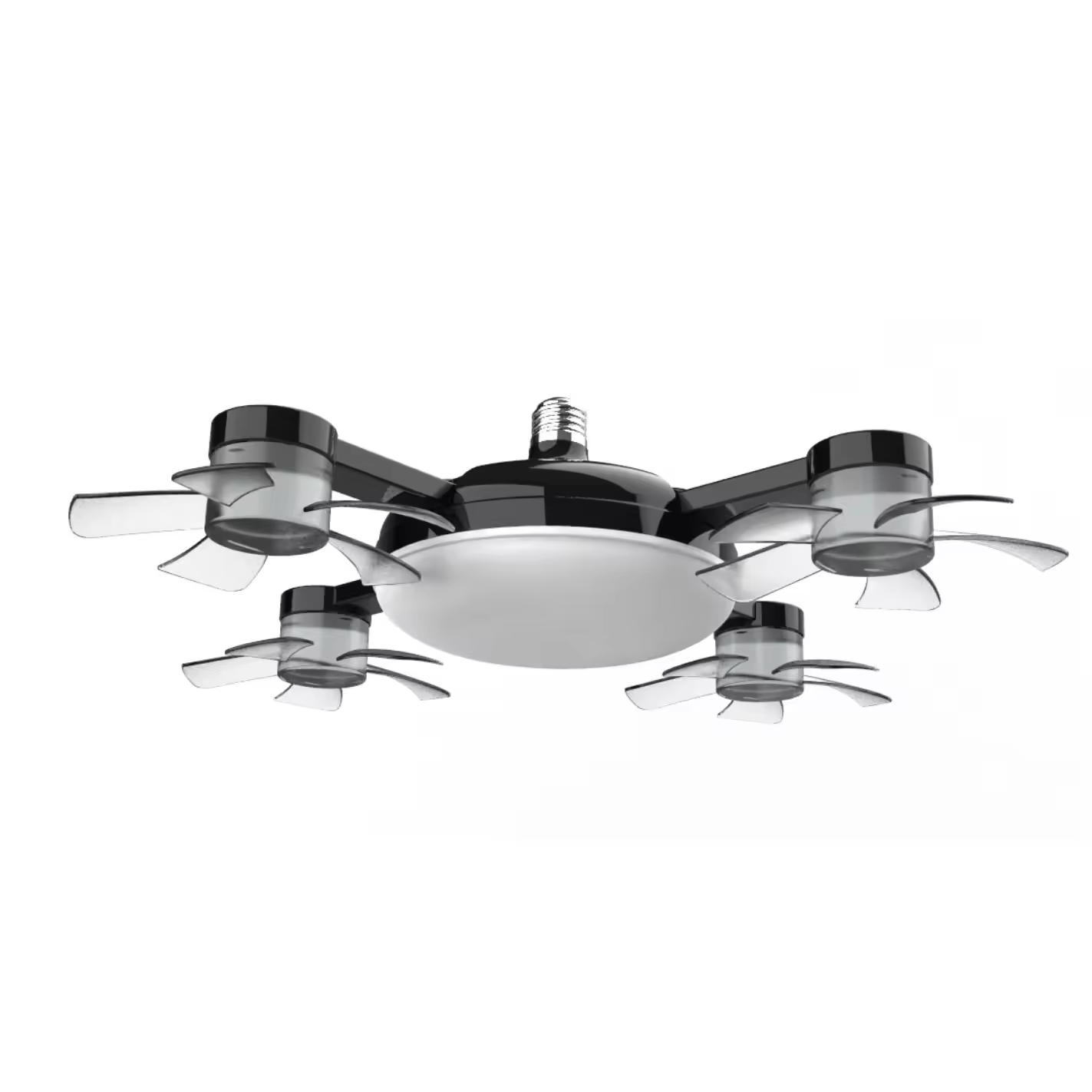 wholesale   Shaped Fan Lamp Socket Fan Light with Remote Control Ceiling Fan with Light E27 Ceiling Drone Light for Home