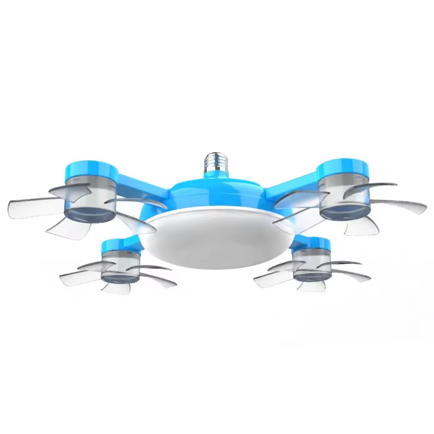 wholesale   Shaped Fan Lamp Socket Fan Light with Remote Control Ceiling Fan with Light E27 Ceiling Drone Light for Home