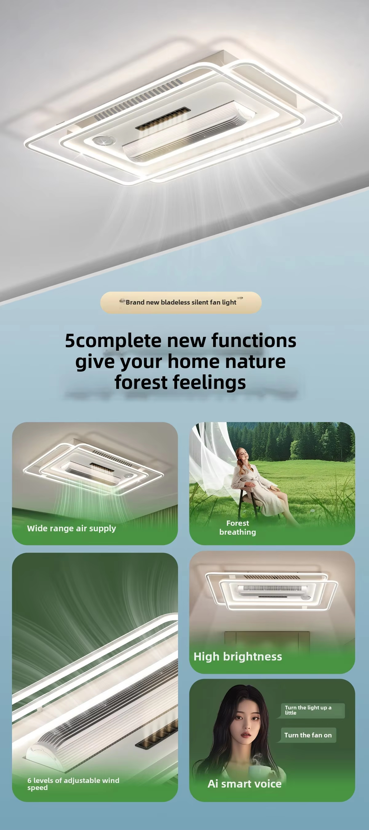 wholesale   Ceiling Fan with Light Remote Control for Bedroom Livingroom Dining Eye Protection Silent Fans Lights