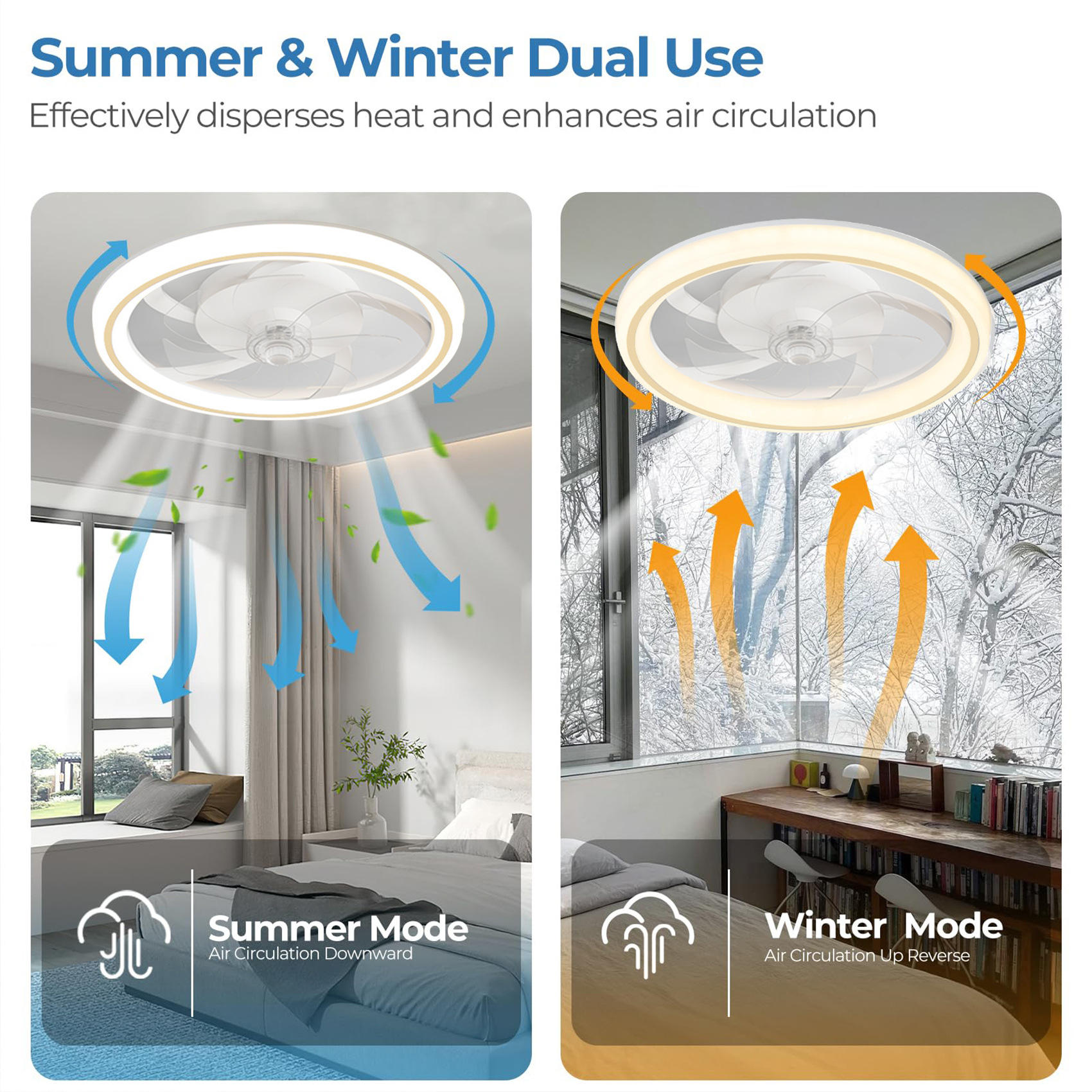 Wholesale factory 16.5 Inch Modern LED Ceiling Fan Light with Remote Control Chandelier Style DC Motor for Living Room Bedroom Home Decoration