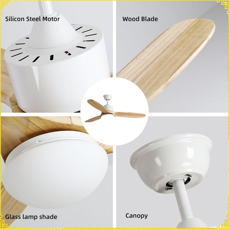 Manufacturer Modern Energy Saving Indoor Fan Lamp Decoration Plywood Blades Remote Control 48inch Modern Led Ceiling Fans
