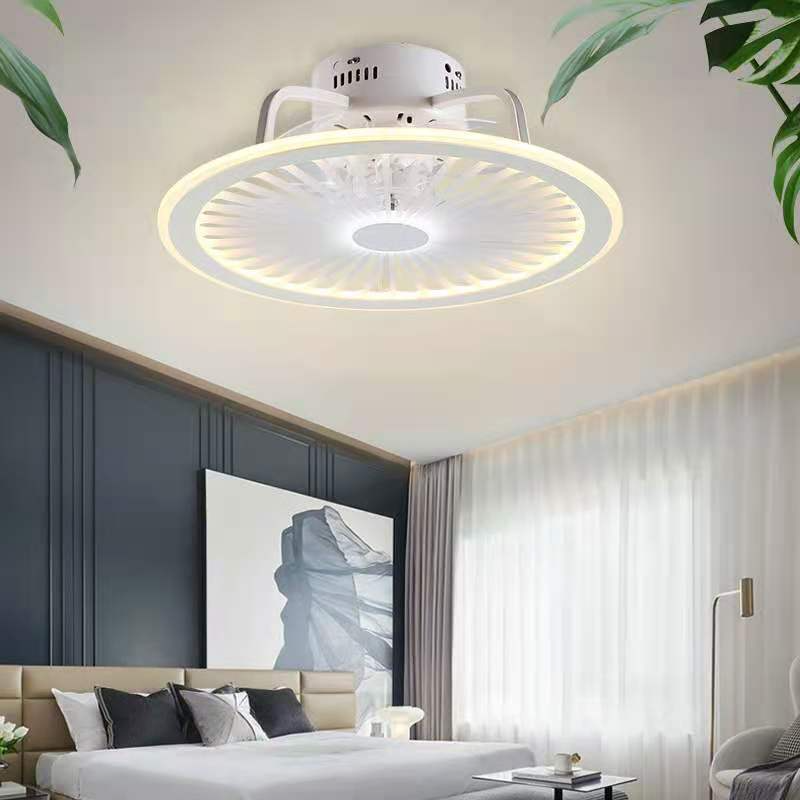 Factory Remote APP Control Smart Low Profile Ceiling Fan Light Flush Mount LED Ceiling Light 6 Wind Speeds New Technology Ceiling Fans