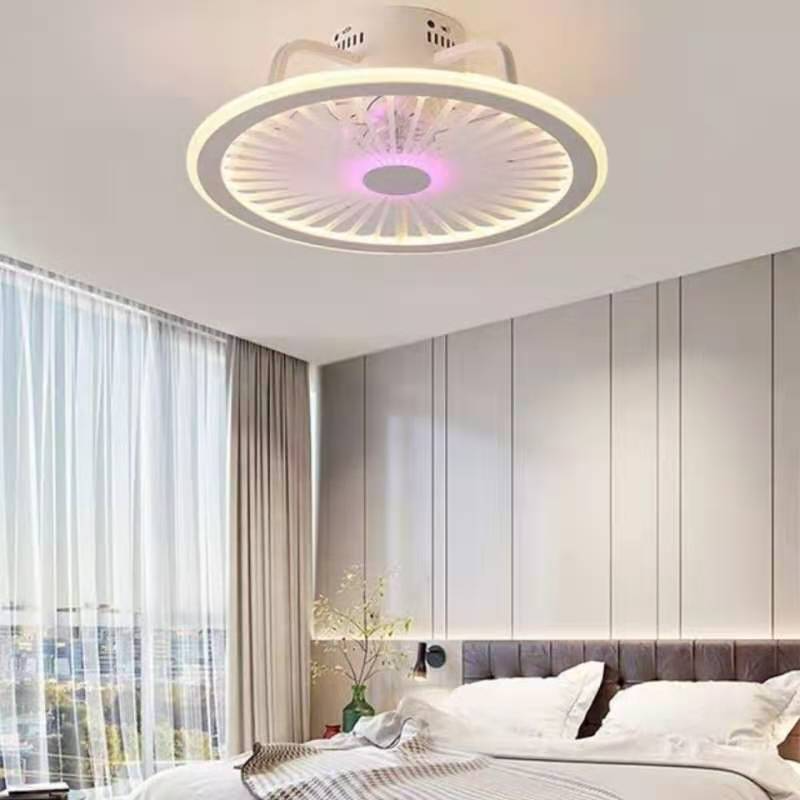 Factory Remote APP Control Smart Low Profile Ceiling Fan Light Flush Mount LED Ceiling Light 6 Wind Speeds New Technology Ceiling Fans