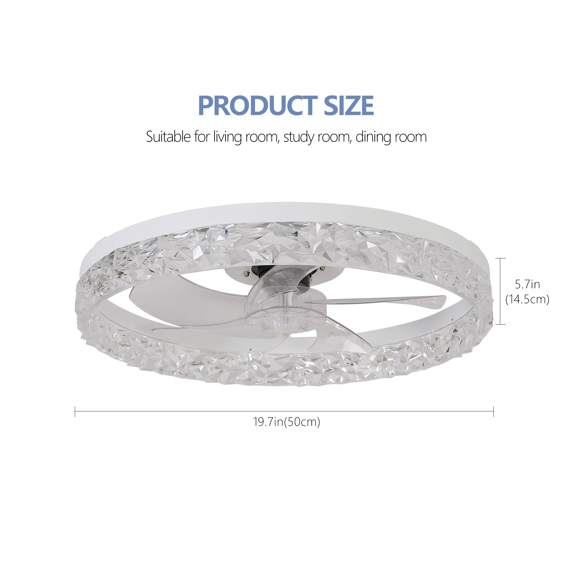 wholesale, manufacturer, factory，batch,tailered, customized         Modern Acrylic Ceiling Fan Light Remote Control Dimmable LED Chandelier 6 Speed Quiet Motor Flush Mount For Living Room Bedroom
