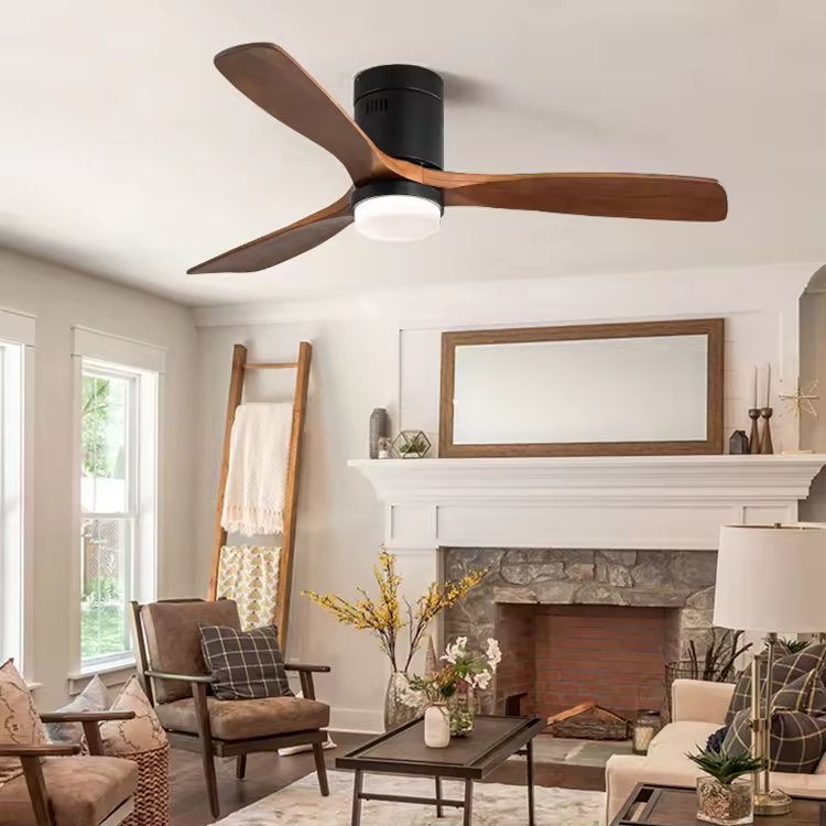 wholesale, manufacturer, factory     Model 657 Modern Design Best Sell 3 Solid Wood Blades 42 52 Inches Ceiling Fan with Light