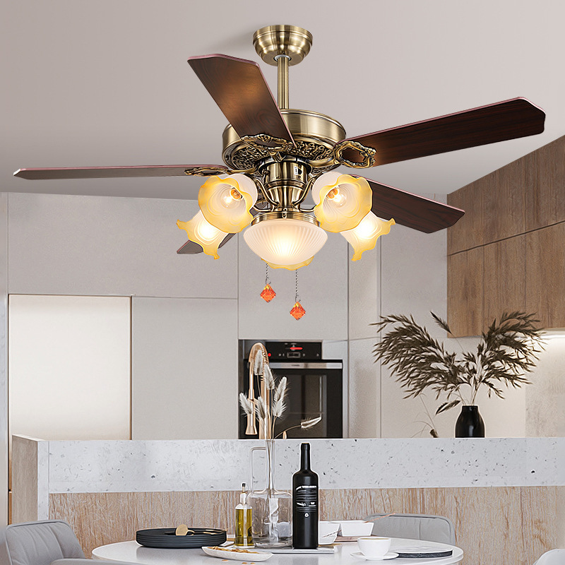 wholesale, manufacturer, factory，batch,tailered, customized    European Retro Vintage Home Fancy Decorative Dc Motor Silent Led Ceiling Fan With Light Remote Control