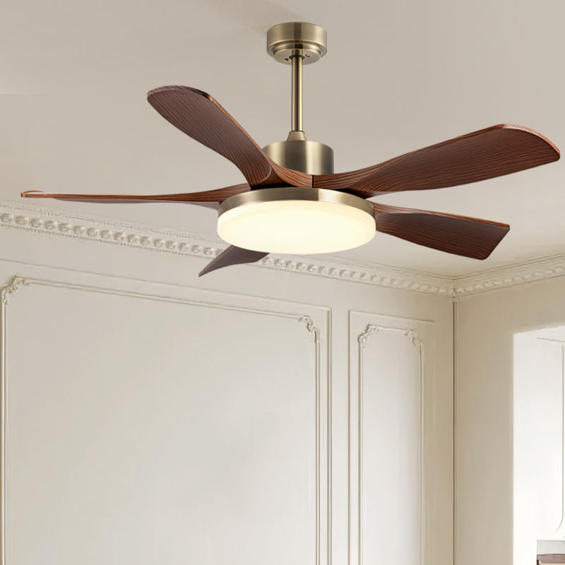 Factory 56-Inch Modern Ceiling Fan Light Black/White ABS Blades Remote Control Iron Lamp Body Wholesale for Living Room