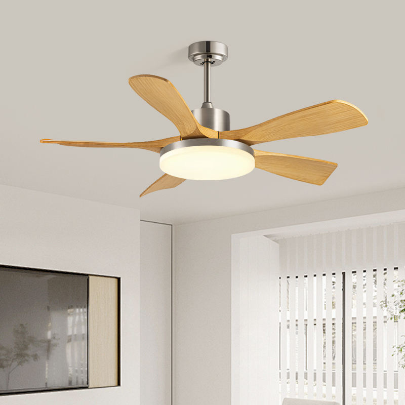 Factory 56-Inch Modern Ceiling Fan Light Black/White ABS Blades Remote Control Iron Lamp Body Wholesale for Living Room