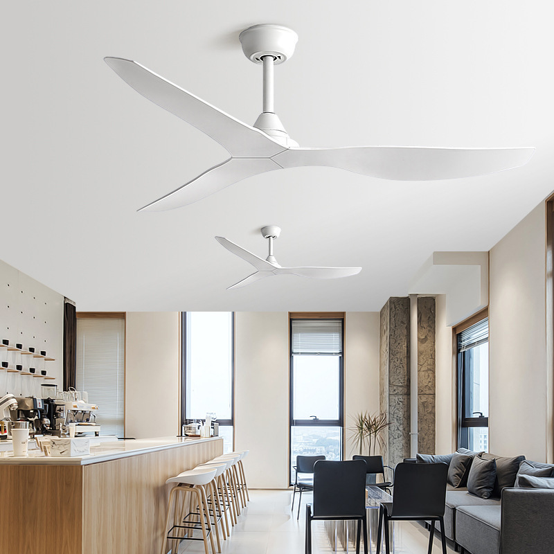 Factory 52 Inch Nordic 6-speed Ceiling Fan With Light Remote Control For Bedroom And Living Room Electric Fan